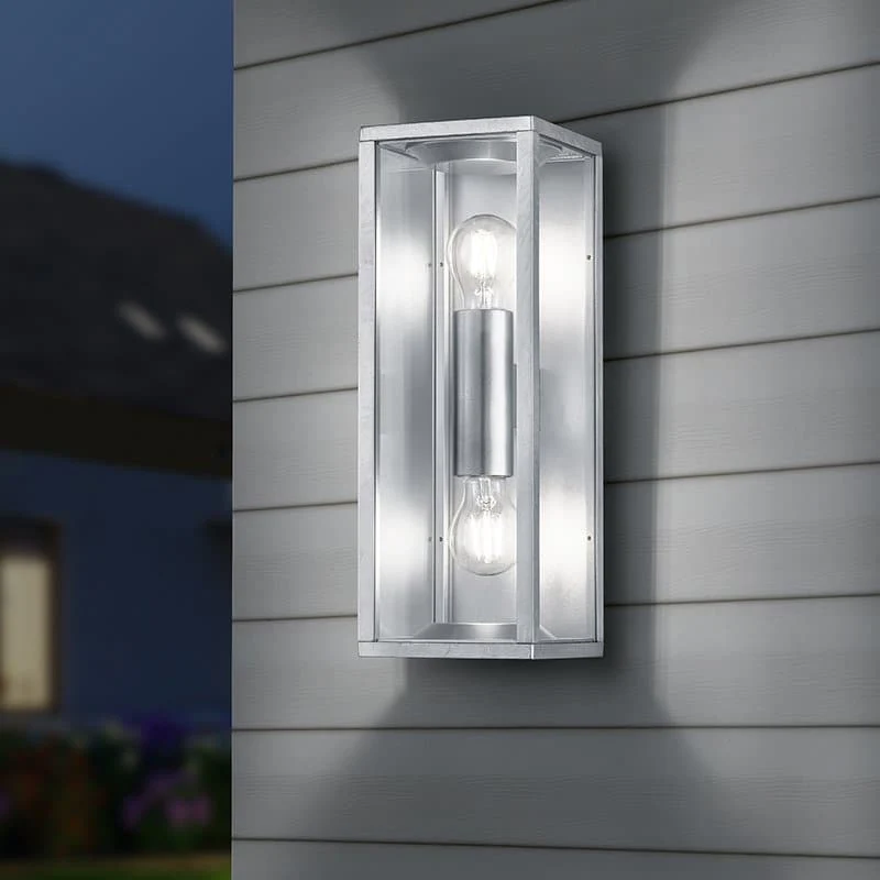 Trio Garonne Zinc-colored aluminum exterior wall light 201860186