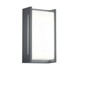 Trio Indus Anthracite Aluminum LED Outdoor Wall Light 227360142