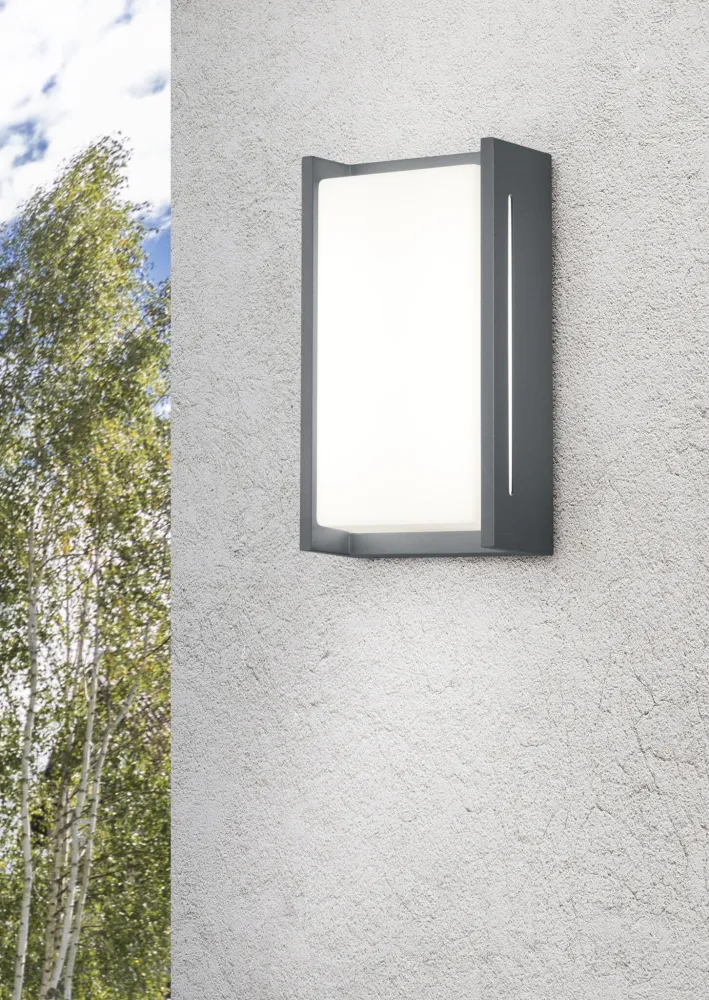 Trio Indus Anthracite Aluminum LED Outdoor Wall Light 227360142