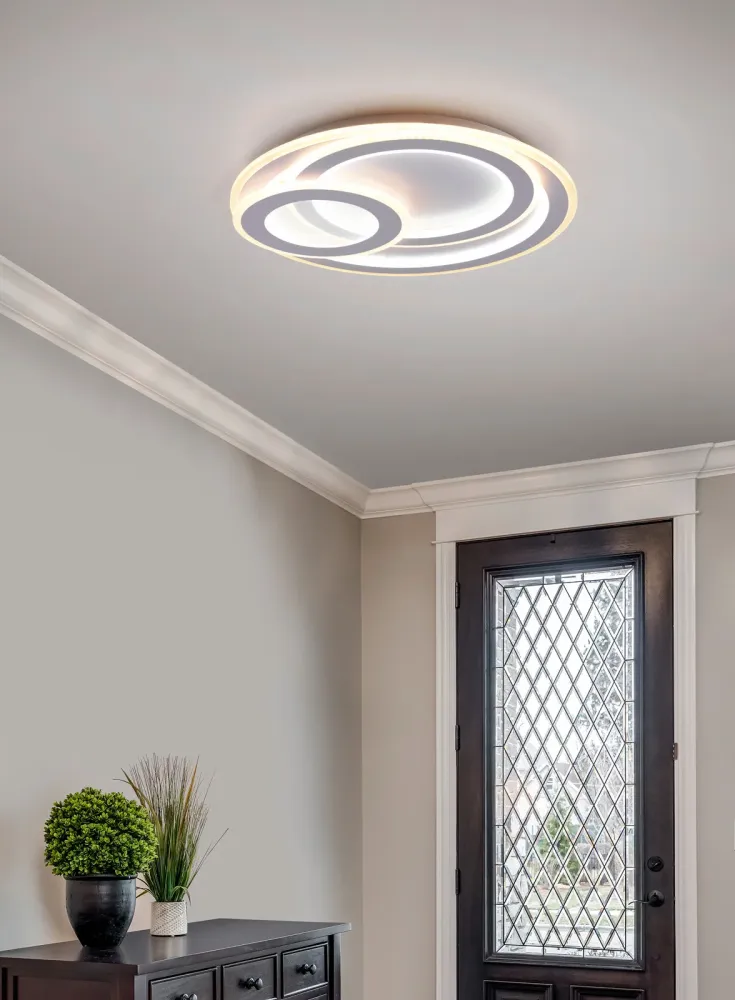 Trio Mita LED ceiling light metal mat white 629210331