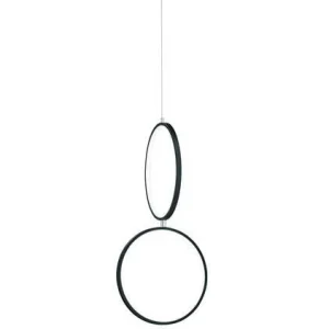Trio Rondo Black Mat Metal LED Pendant Lamp 322610232