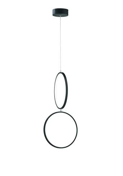 Trio Rondo Black Mat Metal LED Pendant Lamp 322610232