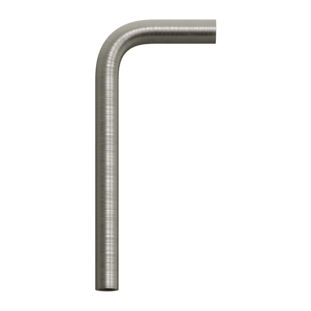 Tube courbé d’extension 14 cm en métal - Titane satiné