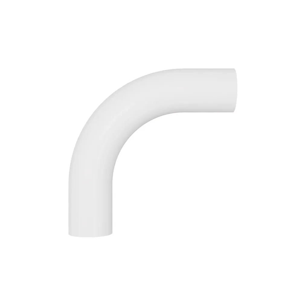 Tube d’extension courbé 5 cm en métal - Blanc