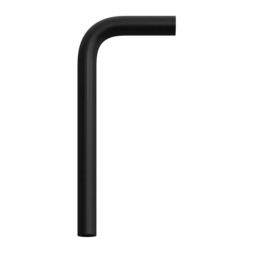 Tube d’extension courbé 14 cm en métal - Noir
