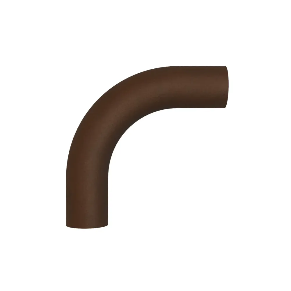 Tube d’extension courbé 5 cm en métal - Rouille foncée laquée