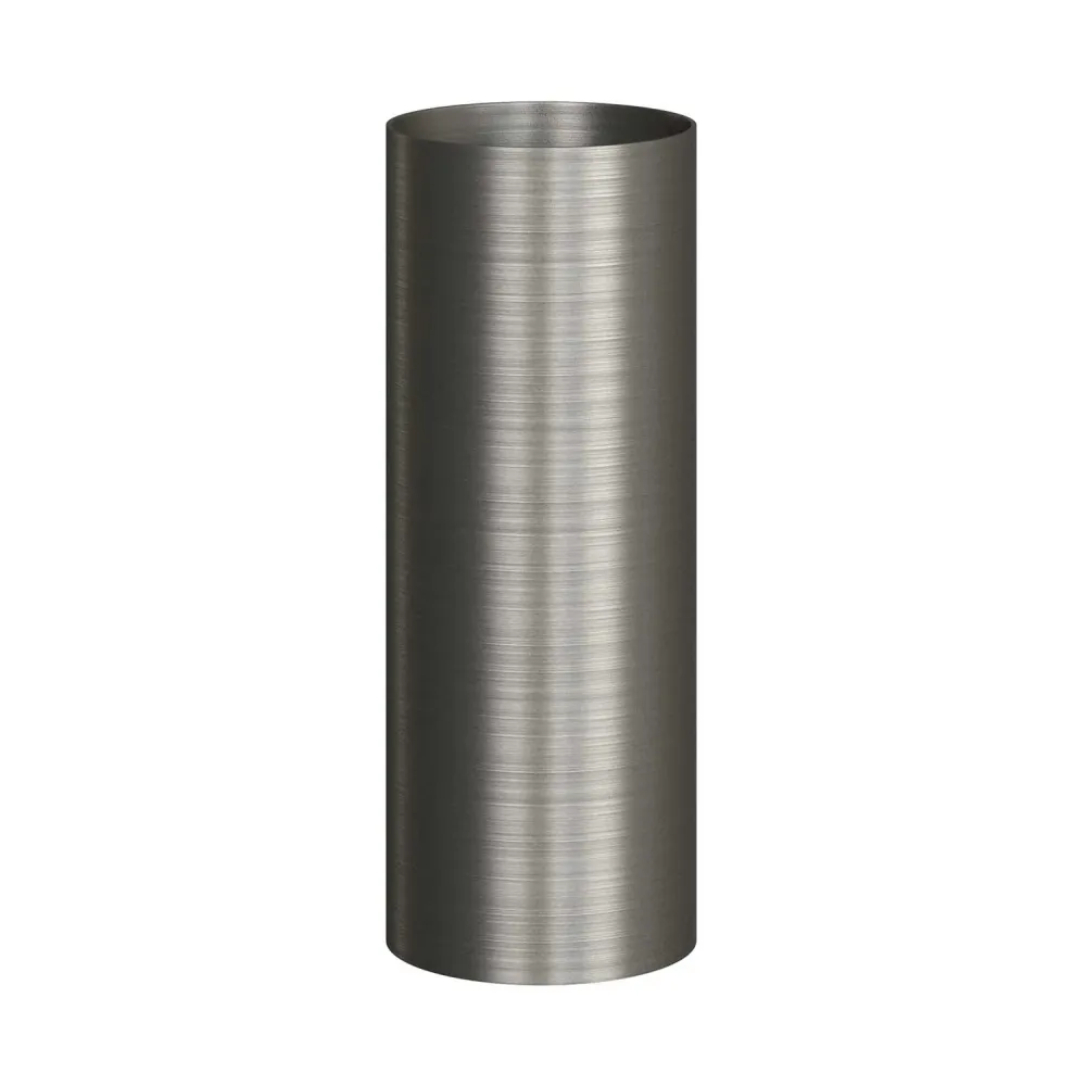 Tub-E14, tube en métal pour spot avec douille double bague E14 - Titane satiné