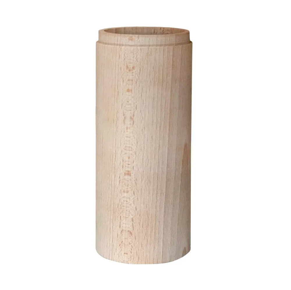 Tub-E27, abat-jour en bois pour lampe à spot avec douille double bague E27 - Neutre
