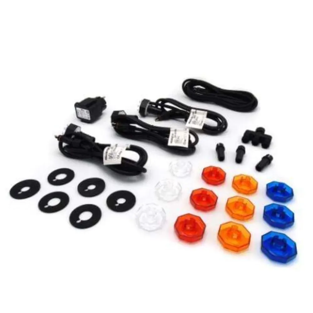 MiniBright 3x 8LED - 3 lampes à LED avec pastilles colorés - Ubbink