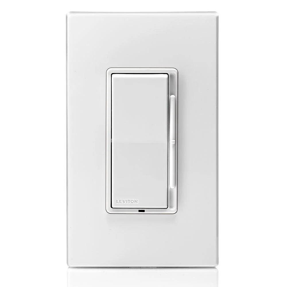 Variateur à bascule et à glissière Leviton Decora pour ampoules LED, CFL, MLV et à incandescence, modèle DSM10-752