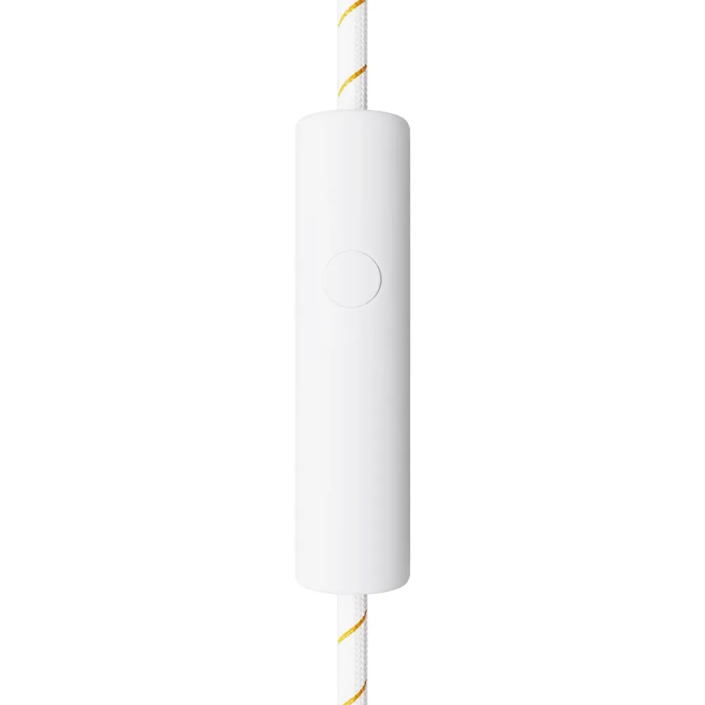 Variateur universel à bouton-poussoir avec mise à la terre pour ampoules à incandescence et LED dimmables - Blanc