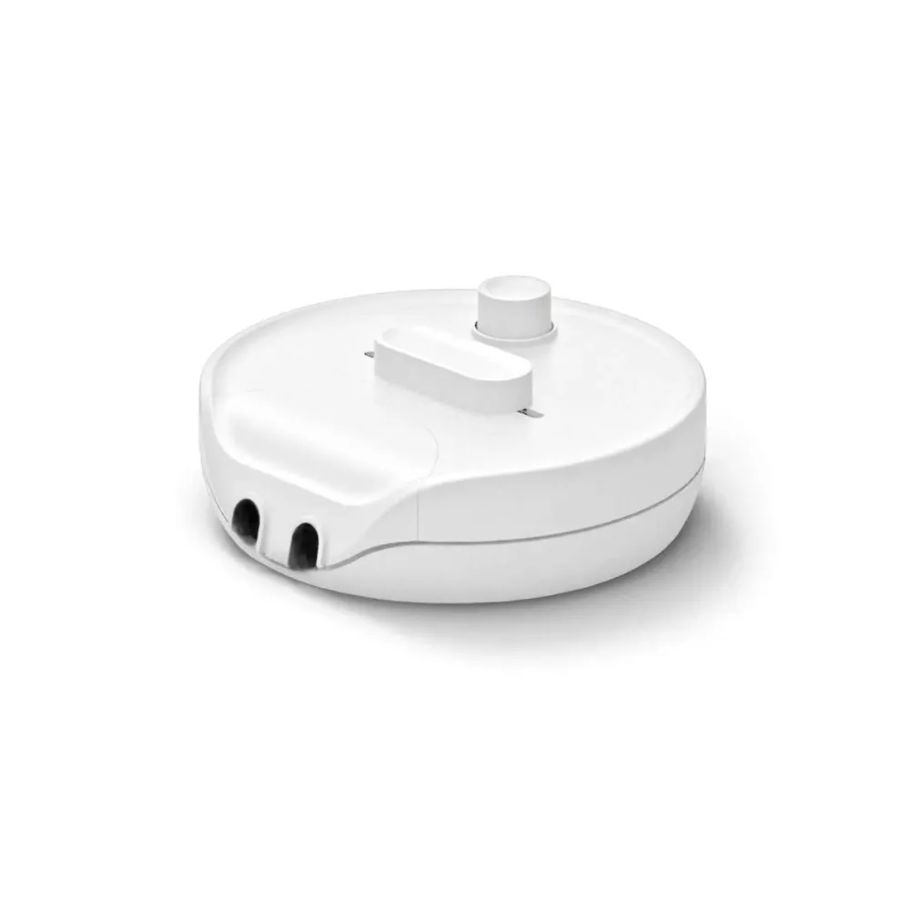 Variateur universel rond avec bouton et borne de terre - Blanc