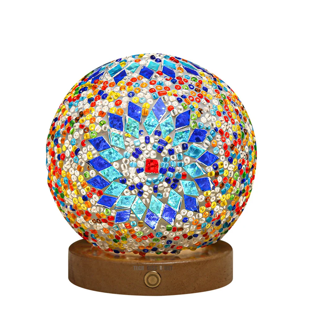Veilleuse de bureau Modèle à brancher Lumière douce et confortable Luminosité réglable Lampe ornementale créative en verre