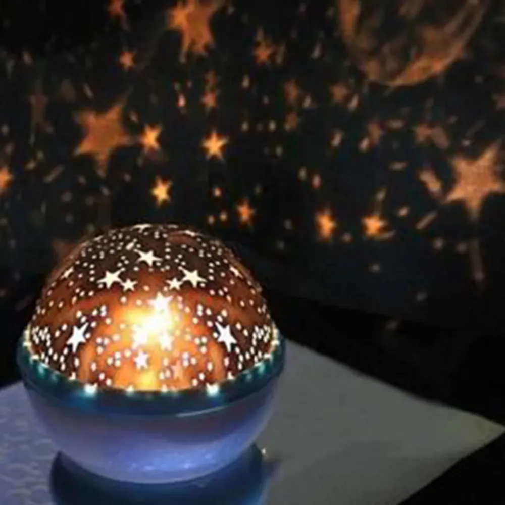 TD® Veilleuse Fantasy (couleur aléatoire) Rotation étoile ciel enfant nuit lumineuse lampe nuit projecteur romantique déco...