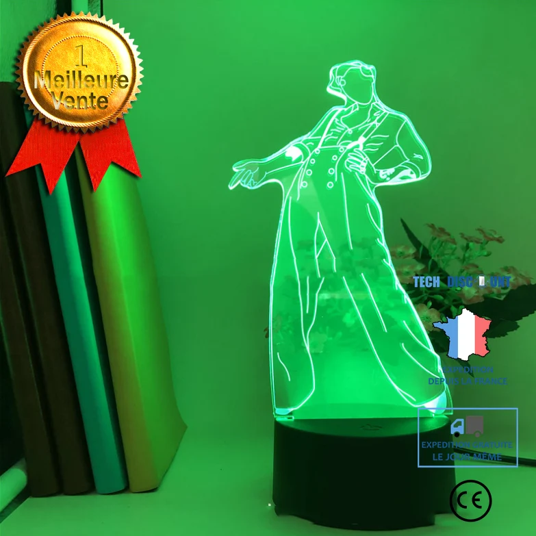 TD® Veilleuse-7-16 Couleurs Acrylique 3D Lampe LED Night Light Capteur décoratif Capteur de nuit coloré