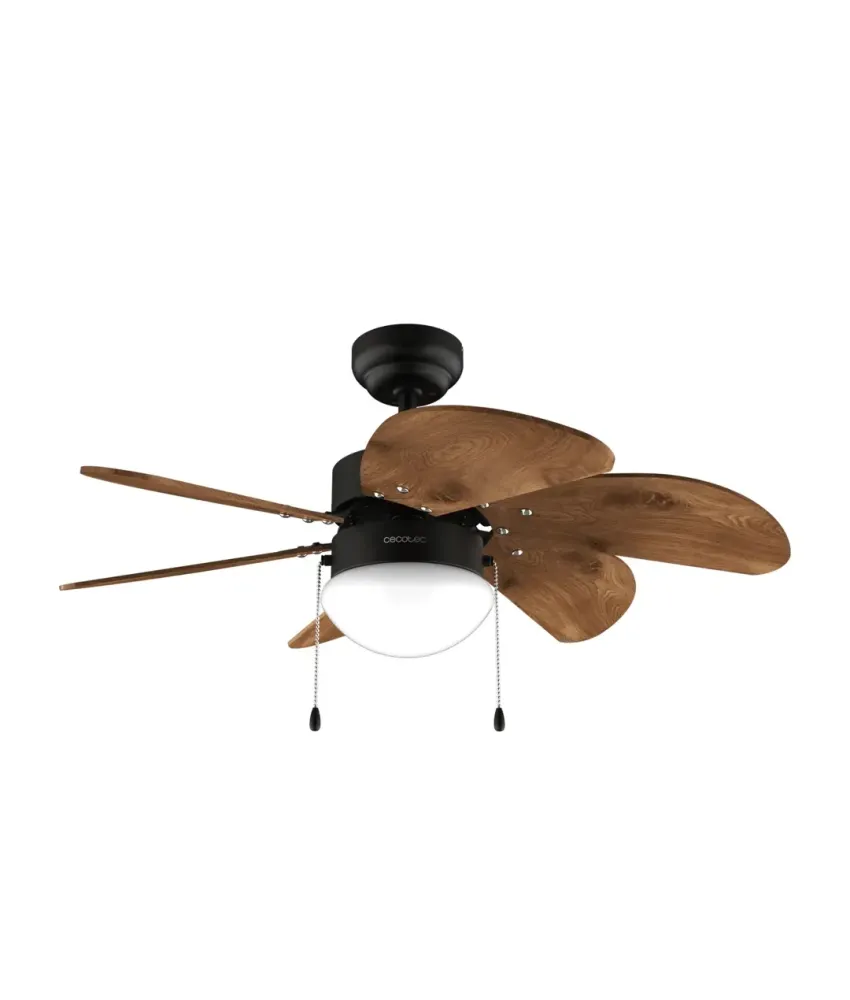 Ventilateur de plafond 50 W avec éclairage 6 pales réversibles mode saisonnier Cecotec