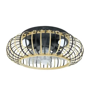 Ventilateur de plafond bois moteur DC lampe télécommande intégrée Cecotec