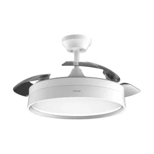 Ventilateur de plafond pales rétractables LED moteur DC silencieux minuterie Cecotec