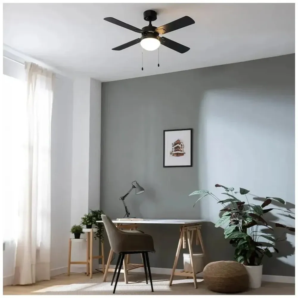 Ventilateur de plafond 42 pouces avec éclairage trois vitesses fonction réversible été hiver Cecotec