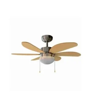 Ventilateur de plafond réversible 81 cm 50 W blanc et bois EnergySilence Aero 350 Cecotec