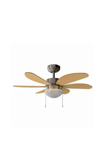 Ventilateur de plafond réversible 81 cm 50 W blanc et bois EnergySilence Aero 350 Cecotec