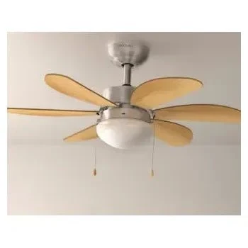 Ventilateur de plafond réversible 81 cm 50 W blanc et bois EnergySilence Aero 350 Cecotec