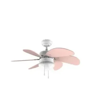 Ventilateur de plafond réversible 50 W 92 cm blanc et rose Cecotec Energysilence Aero 3600