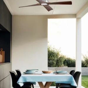 Ventilateur de plafond WINCHE chrome avec luminaire