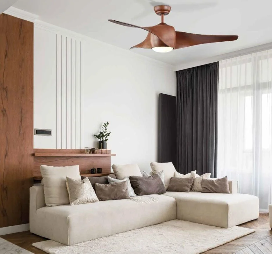 Ventilateur de plafond Zambelis 20256 bois de cerisier