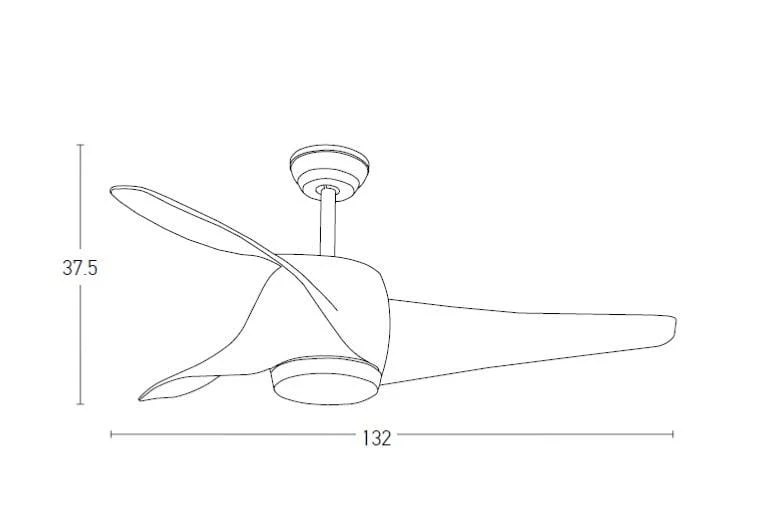 Ventilateur de plafond Zambelis 20256 bois de cerisier