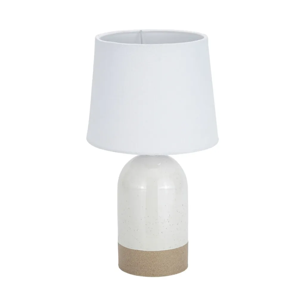 Lampe de bureau Versa Duo Blanc Lin Céramique 40 W 18 x 32,5 cm