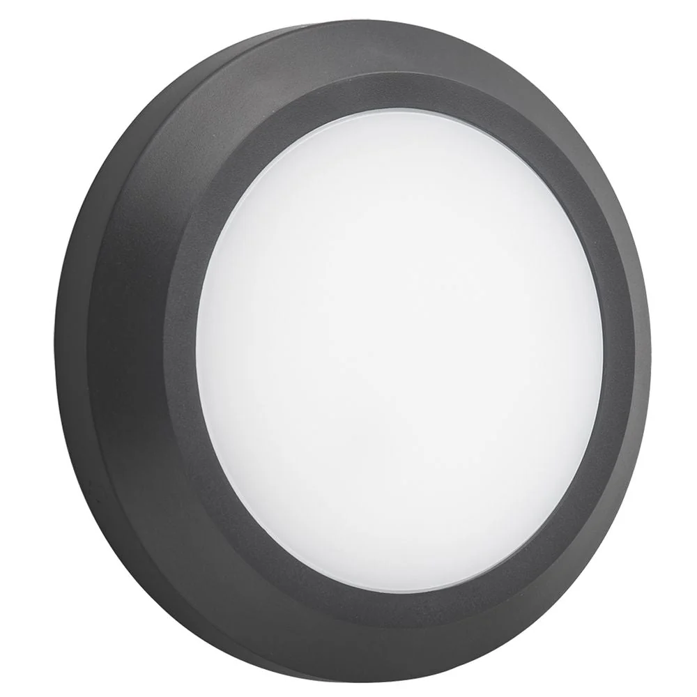 Applique murale extérieure VK Leading Light LED, diamètre 15 cm Grey