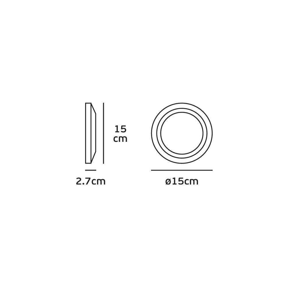 Applique murale extérieure VK Leading Light LED, diamètre 15 cm Grey