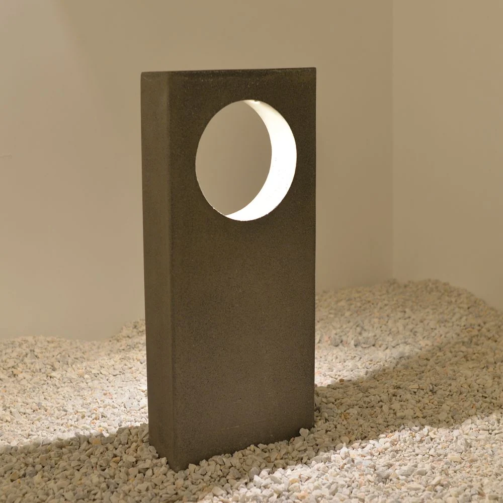 Lanterne de jardin extérieure VK Leading Light LED, H 49-79 cm, grise