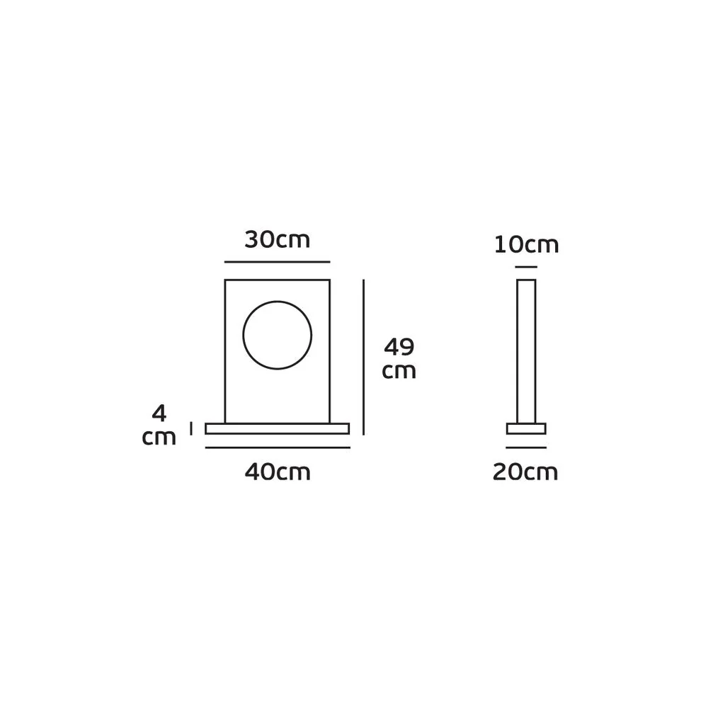 Lanterne de jardin extérieure VK Leading Light LED, H 49-79 cm, grise
