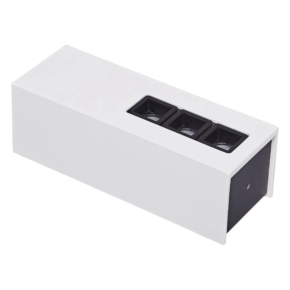 Plafonnier encastré VK Leading Light 3L LED, largeur 17 cm, noir et blanc White