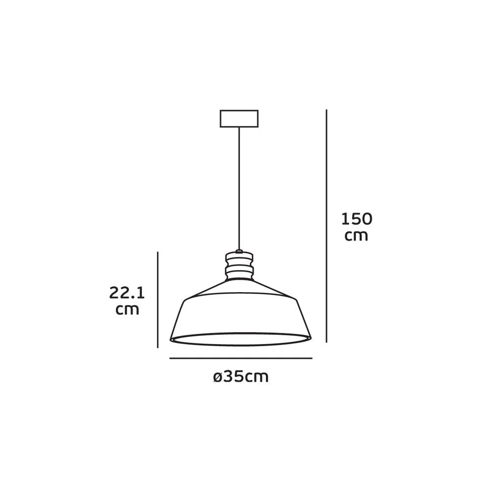 Suspension VK Leading Light E27, D 35 cm, blanc/anthracite White