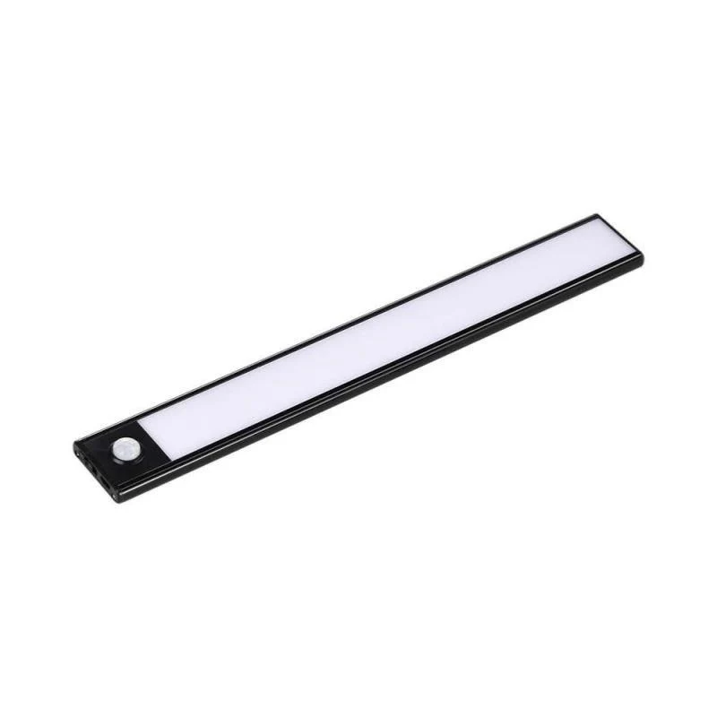 Réglette LED Rechargeable USB 40cm 2W Noire avec Détecteur de mouvement VTAC
