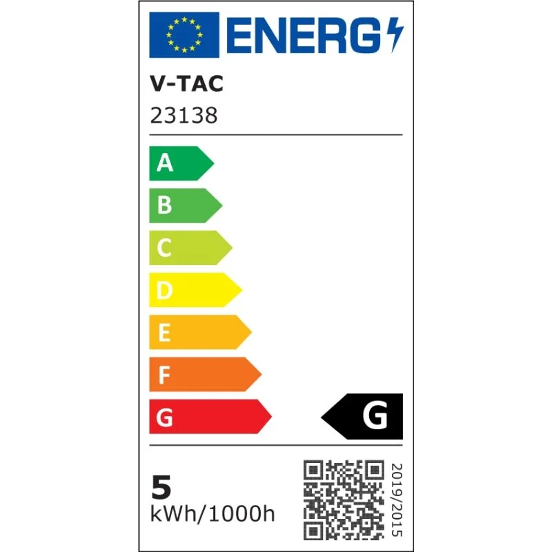 Ruban LED COB 5M 24V IP67 320LED/m Bleu VTAC