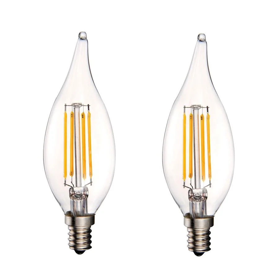 Xtricity - Ensemble de 2 Ampoules DEL Gradable à économie d'énergie, 5.5W, Culot Candélabre, 3000K Blanc Doux