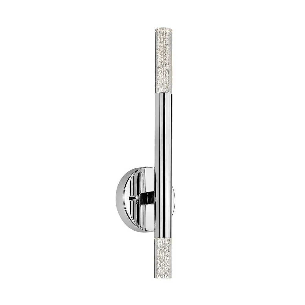 Applique murale décorative Zumaline One 2L LED 5W, H 41cm Chrome