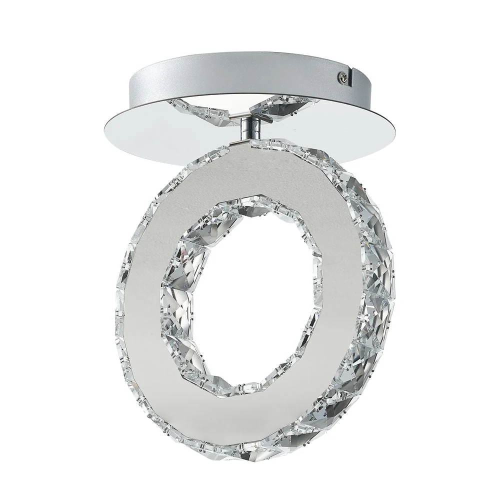Plafonnier LED Zumaline Girona 1L 10W 3000K Chrome
