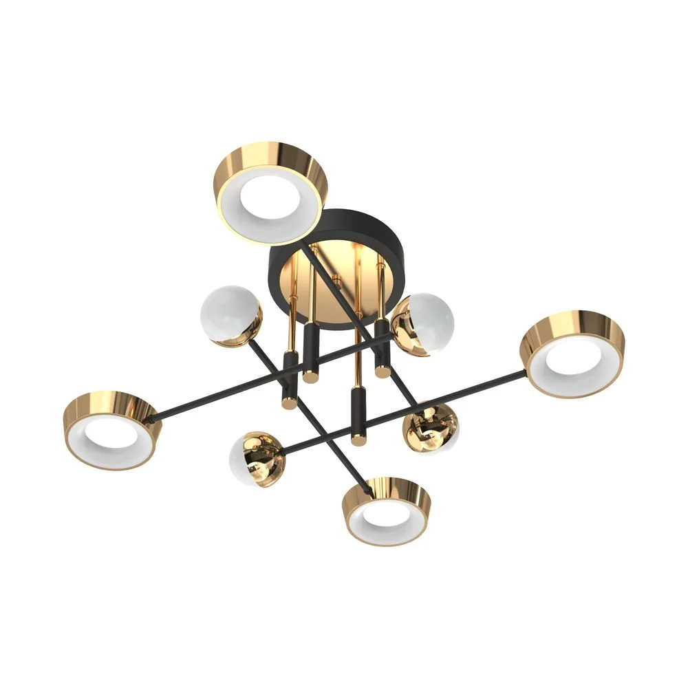 Plafonnier Zumaline Lara 4L, LED 55W 3000K métal