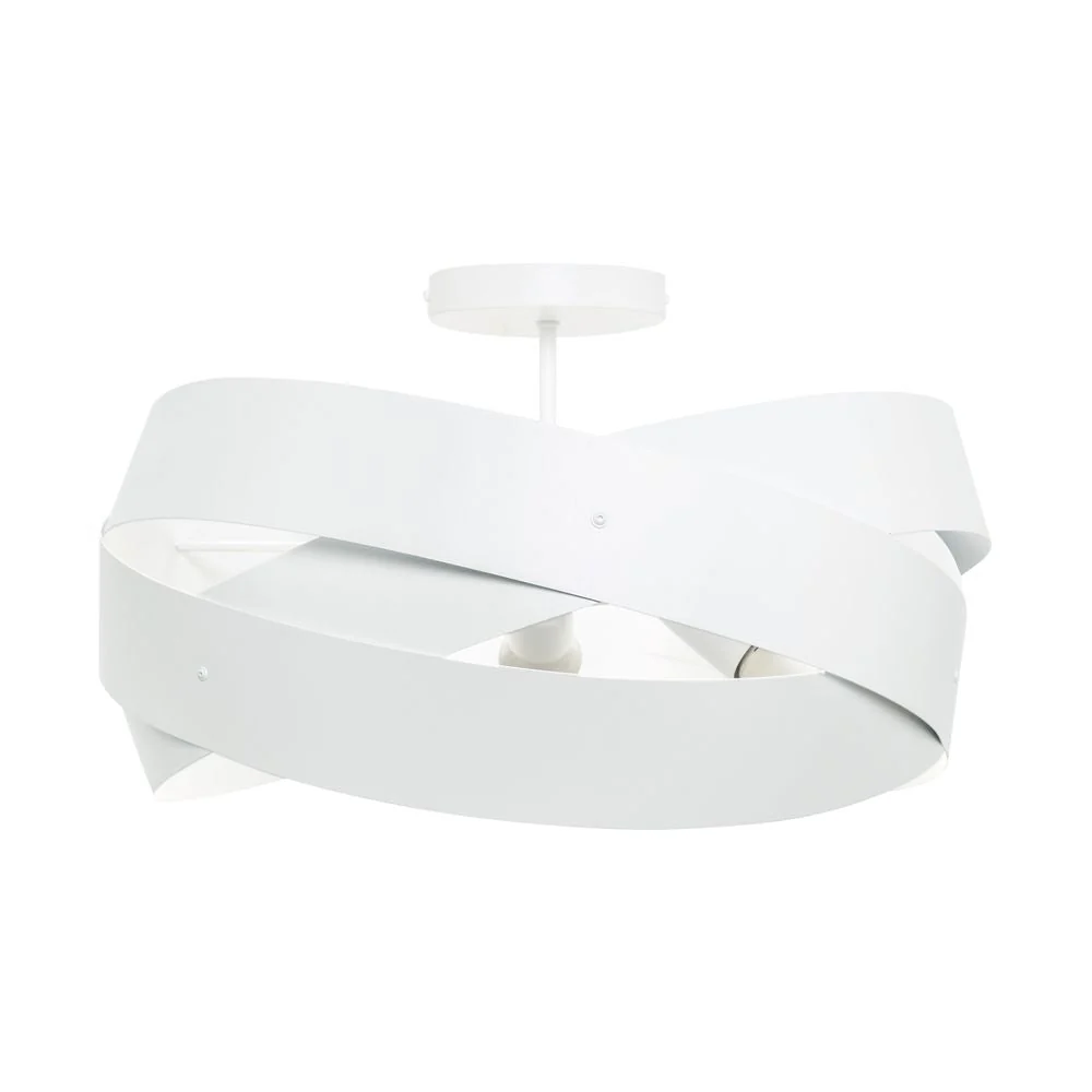 Plafonnier Zumaline Tornado 3L, douille E27, diamètre 50 cm White
