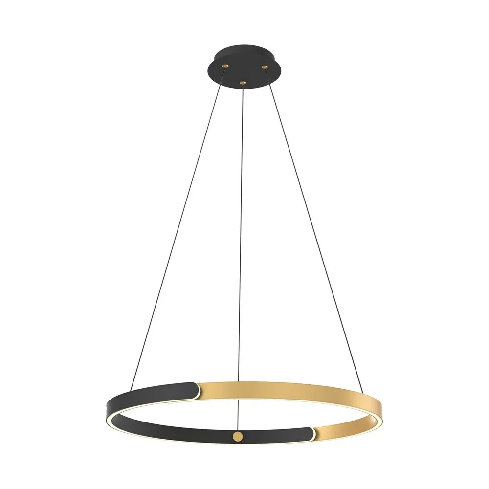 Suspension Zumaline Linos 1L LED 30W 3000K, diamètre 61 cm