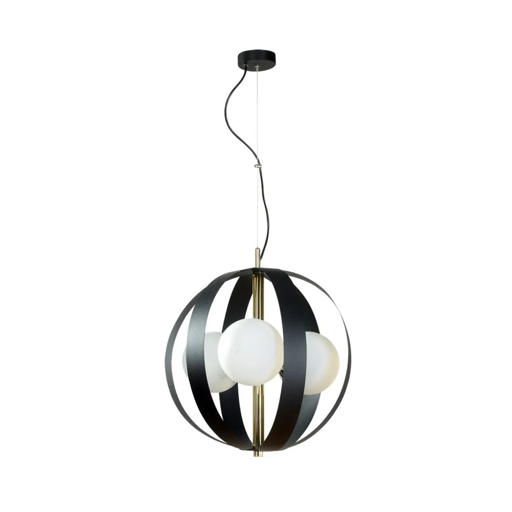 Zumaline Nela 3L suspension E14 noire, D 40cm
