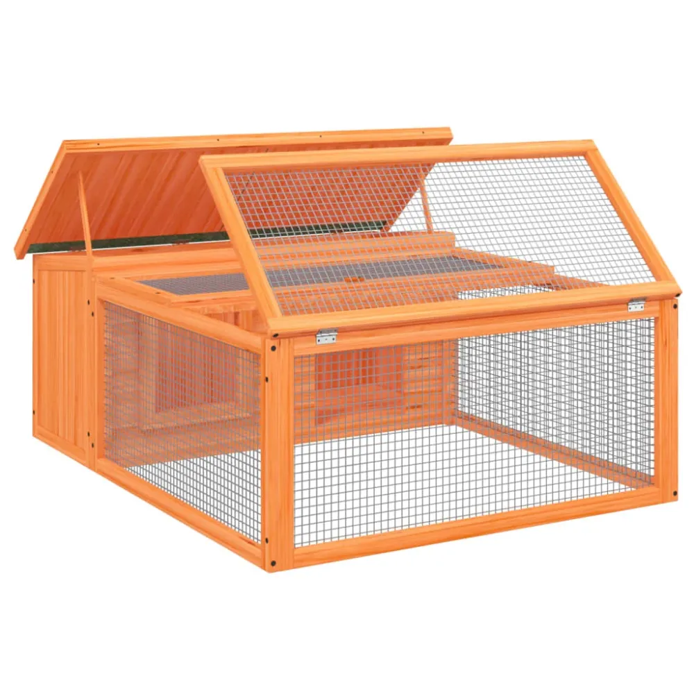 Clapier 117,5 x 97 x 47,5 cm bois de pin massif marron 02_0041937 avec vis inox