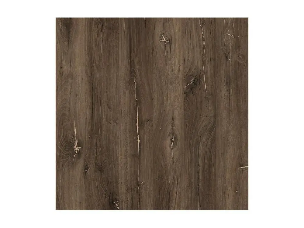 Certifié A2P Lit coffre 140x200 coloris chêne obscur et noir collection FOX.