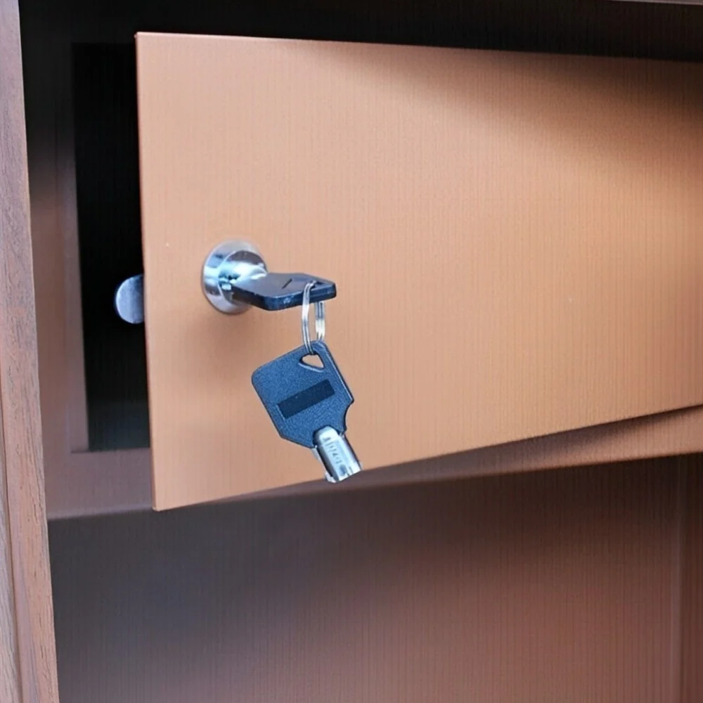 Coffret mural Armadio portafucili sicurezza 5 posti effetto legno con tesoretto chiusura sei mandate e ancoraggio robusto