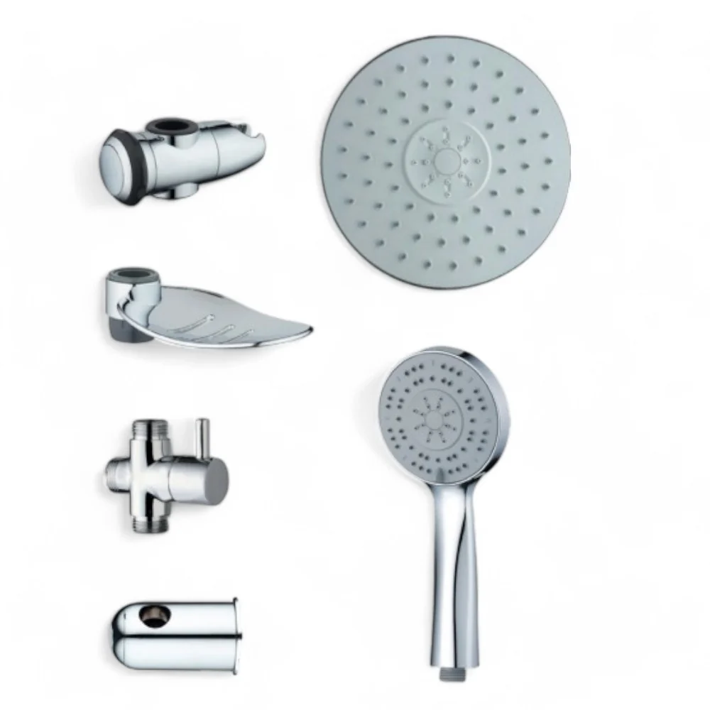Ignifuge Set colonna doccia acciaio multifunzione con deviatore doccetta e soffione abs